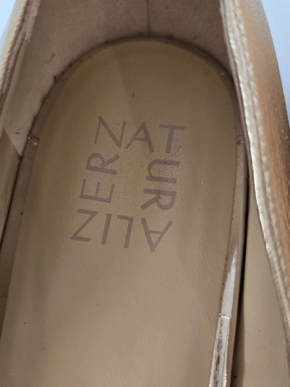 Naturalizer Women's Metallic Rose Gold Square-Toe Flats